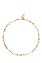 Calanthe Necklace, 18k Gold-Plated Brass & Swarovski Crystals